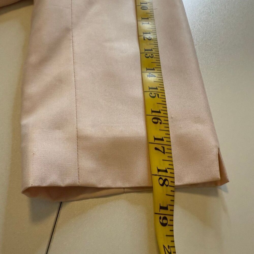 Vintage Talbots Classic Shell Pink Silk Three Button Blazer Size 14 - Picture 9 of 12